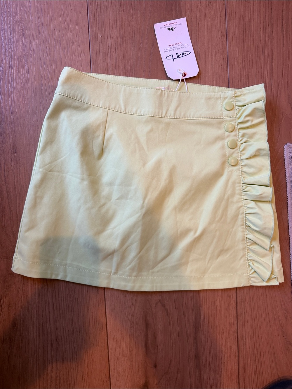 Ruffle-Trim Lime Green golf Skirt Garb NWT